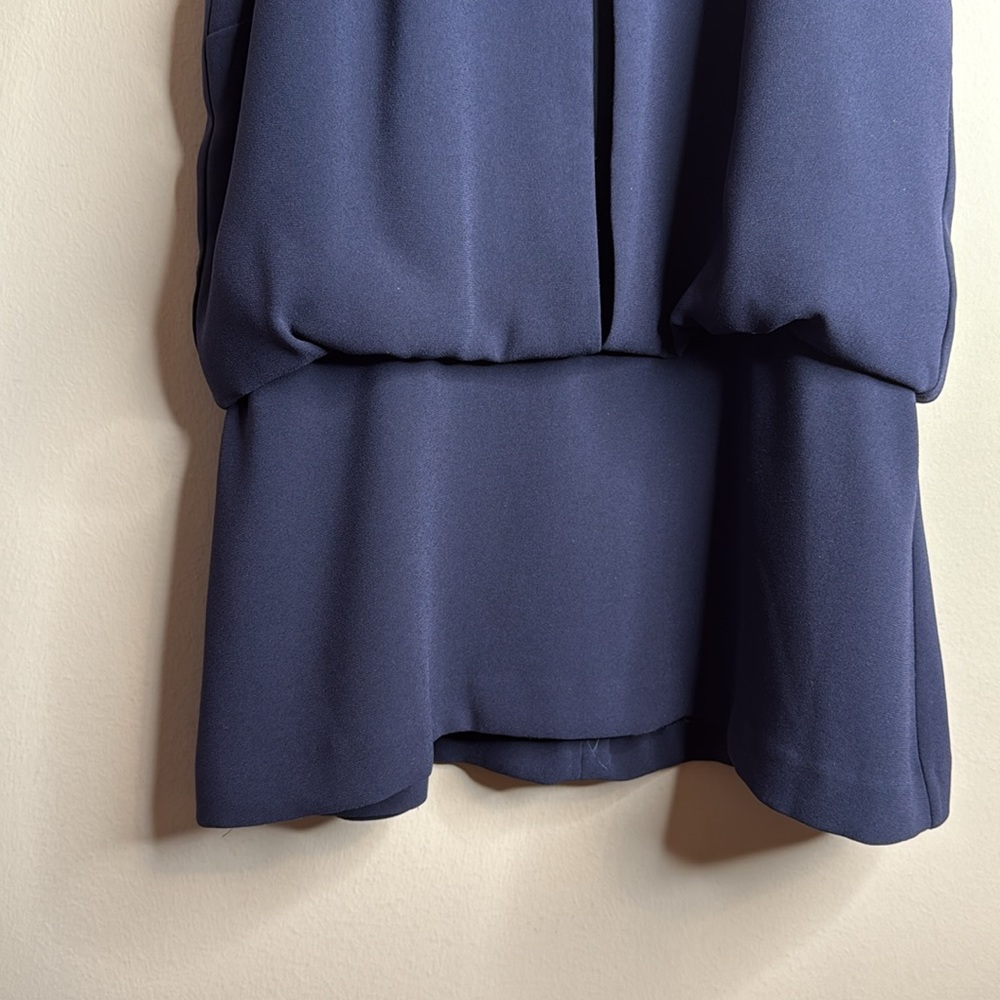 Intermix Versailles Combo Mock Neck Cutout Peplum size M - Picture 6 of 9